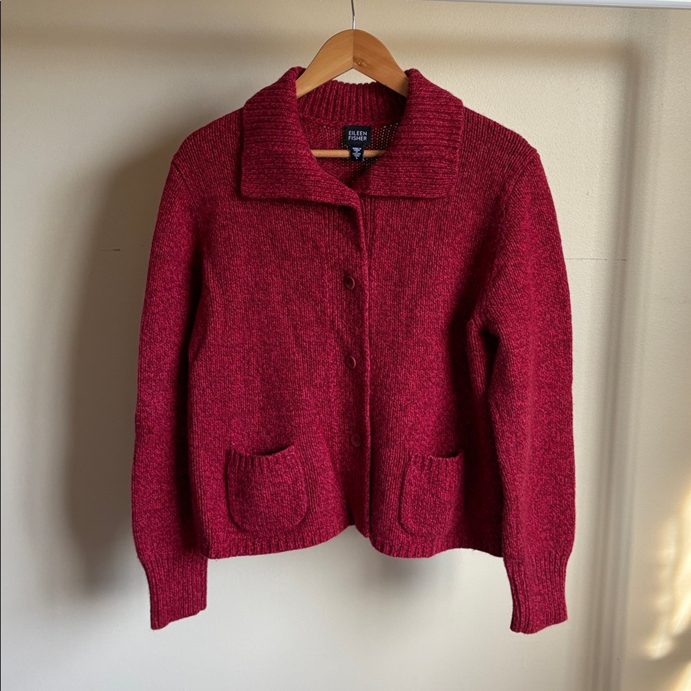 Eileen Fisher Cashmere Blend Cardigan Like New